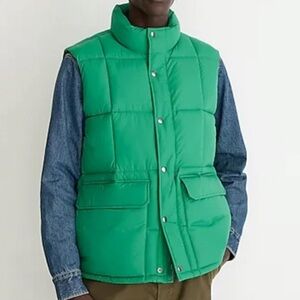 J.Crew | Nordic Insulated Zip Up Puffer Vest in Kelley Green | Men’s Size Small